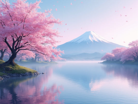 Diamond Painting Ciliegio in Fiore e Monte Fuji