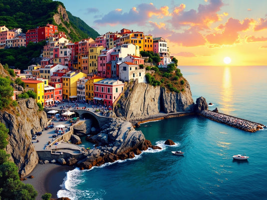 Tramonto sulla Costiera Amalfitana Diamond Painting