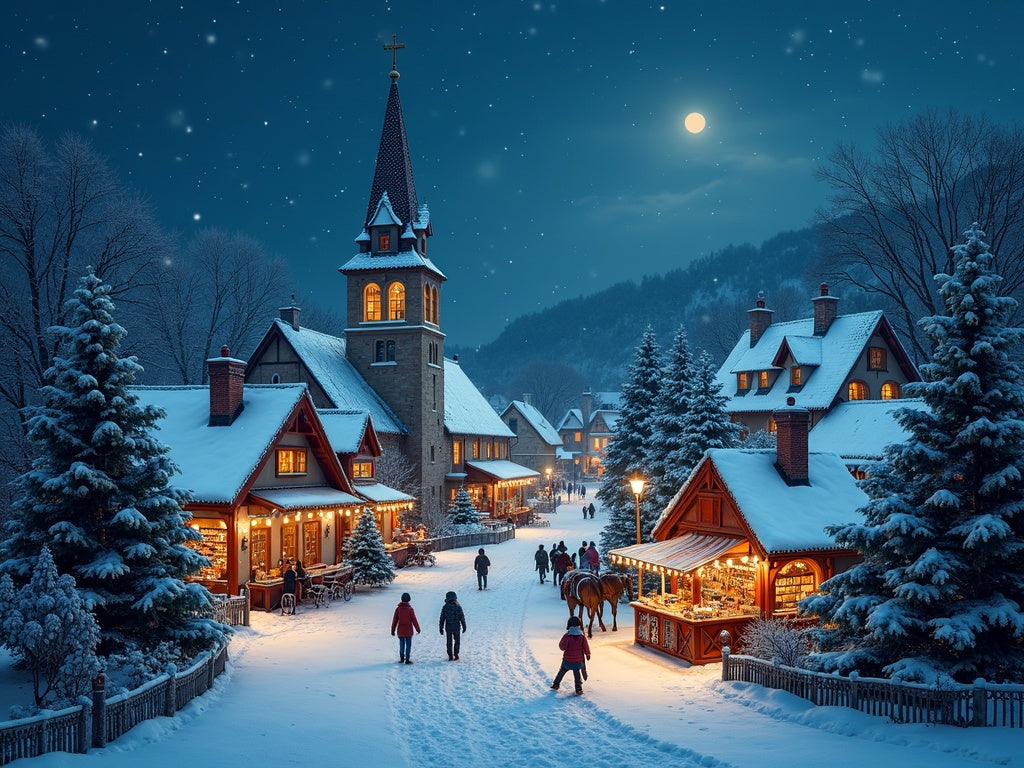 Mercatino di Natale nel Villaggio Diamond Painting