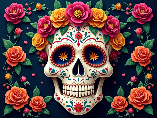 Teschio Messicano Dia de los Muertos Diamond Painting