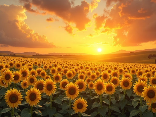 Girasoli al Tramonto Diamond Painting