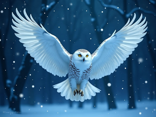 Diamond Painting Gufo delle Nevi in Volo